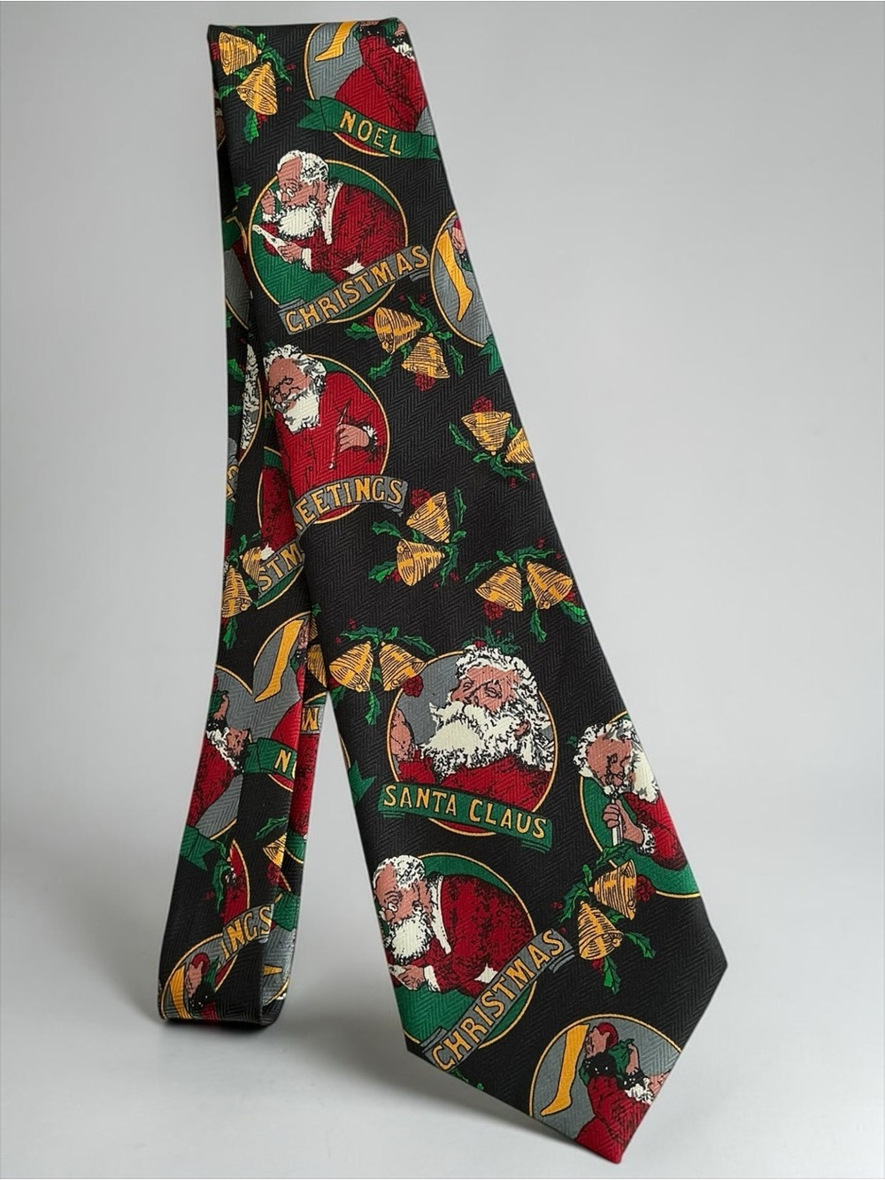 Vintage Renaissance Handmade Santa Claus Christmas Necktie Retro Holiday Tie